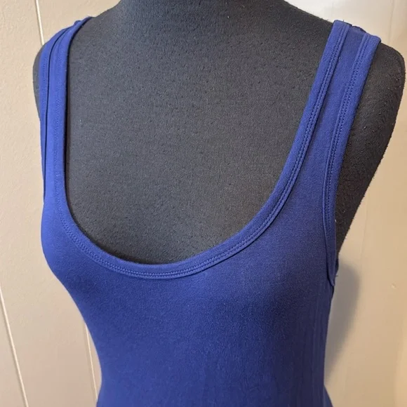 Victoria's Secret Women’s Small Blue Ruched Side Sleeveless Stretch Maxi Dress - Picture 2 of 8